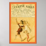 Buckeye Girls ~ Vintage Tobacco Label ~ 1869 posters