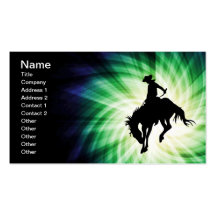 Bucking Bronco; Rodeo; Cool Business Card Template