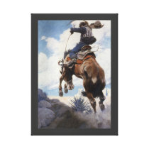 Bucking by NC Wyeth Canvas Print