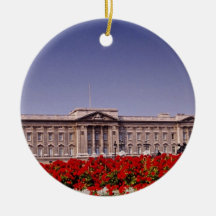 Buckingham Palace, London, England flowers Christmas Ornament