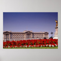 Buckingham Palace, London, England flowers Posters