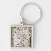 Buckinghamshire, engraved by Jodocus Key Chains
