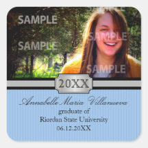 Buckle Band Graduation Announcement Sticker