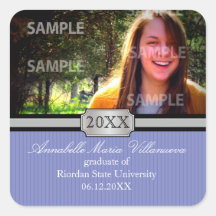 Buckle Band Graduation Announcement Sticker