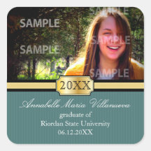 Buckle Band Graduation Announcement Sticker