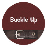 Buckle Up Mates Round Sticker