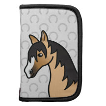 Buckskin Cartoon Horse Folio Planners