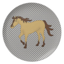 Buckskin Horse Party Plates
