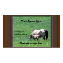 Buckskin Mare and Foal Business Card