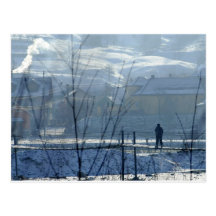 Bucovina morning mist postcard