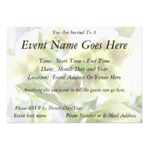 Bud To Blossom - White Hellebores Custom Invitations
