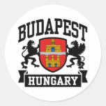 Budapest Hungary Round Stickers