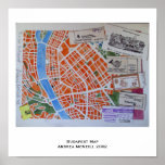 Budapest map poster posters