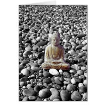 Buddha and Pebbles 3 Greeting Cards