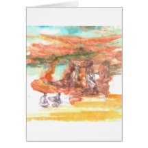 Buddha and the Emperor Colourful Card