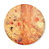 Buddha by Symbolist Painter Odilon Redon Fridge Magnet