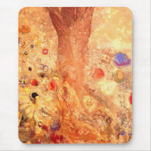 Buddha by Symbolist Painter Odilon Redon Mousepads