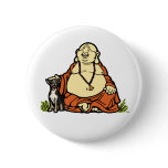 Buddha Chihuahua Button