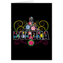 Buddha in Flowers Card