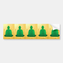buddha in gold bumper stickers