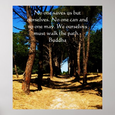 Buddha inspirational path QUOTE poster