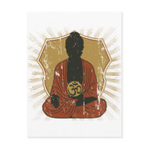 Buddha Meditating Om Symbol Post Card
