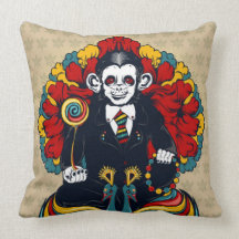 Buddha monkey MoJo Pillow