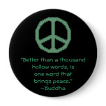 Buddha Peace Quote Button