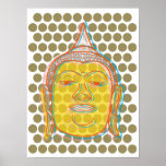 Buddha Pop Dots Poster
