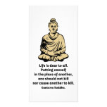 Buddha Quote: Life Is Dear To All photo cards