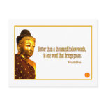 Buddha Quote ~ One Word That Brings Peace postcards