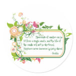 Buddha Single Candle Quote Sticker