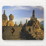 Buddha Statue and Stupas at Borobudur Temple Mouse Pad