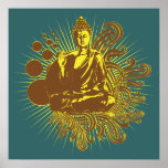 Buddha Swirls Print