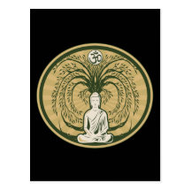 Buddha Under the Bodhi Tree Post Card