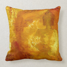 Buddha with Lotus Throw Pillow
