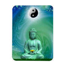 Buddha Yin Yang Fractal Premium Flexi Magnet