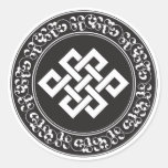 Buddhist Endless Knot Round Sticker