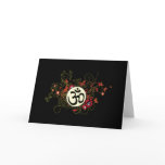 Buddhist Floral Om cards