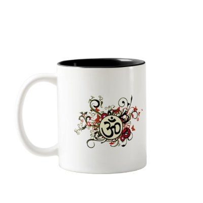 Buddhist Floral Om Coffee Mugs by BuddhaGifts