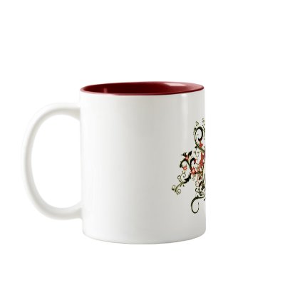 Buddhist Floral Om Mugs by BuddhaGifts