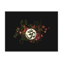 Buddhist Floral Om postcards