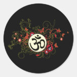 Buddhist Floral Om Sticker