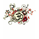 Buddhist Floral Om t-shirts