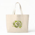 Buddhist Green Floral Om bags