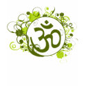 Buddhist Green Floral Om t-shirts