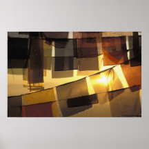 Buddhist prayer flags in the sunset, posters