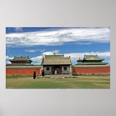 Buddhist temples at Erdene Zuu, Monglia Posters by palzang
