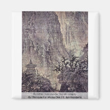 Buddhist Temples In The Mountains Refrigerator Magnet