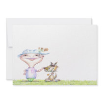 Buddies invitation - 4" x 9.25" horizontal format